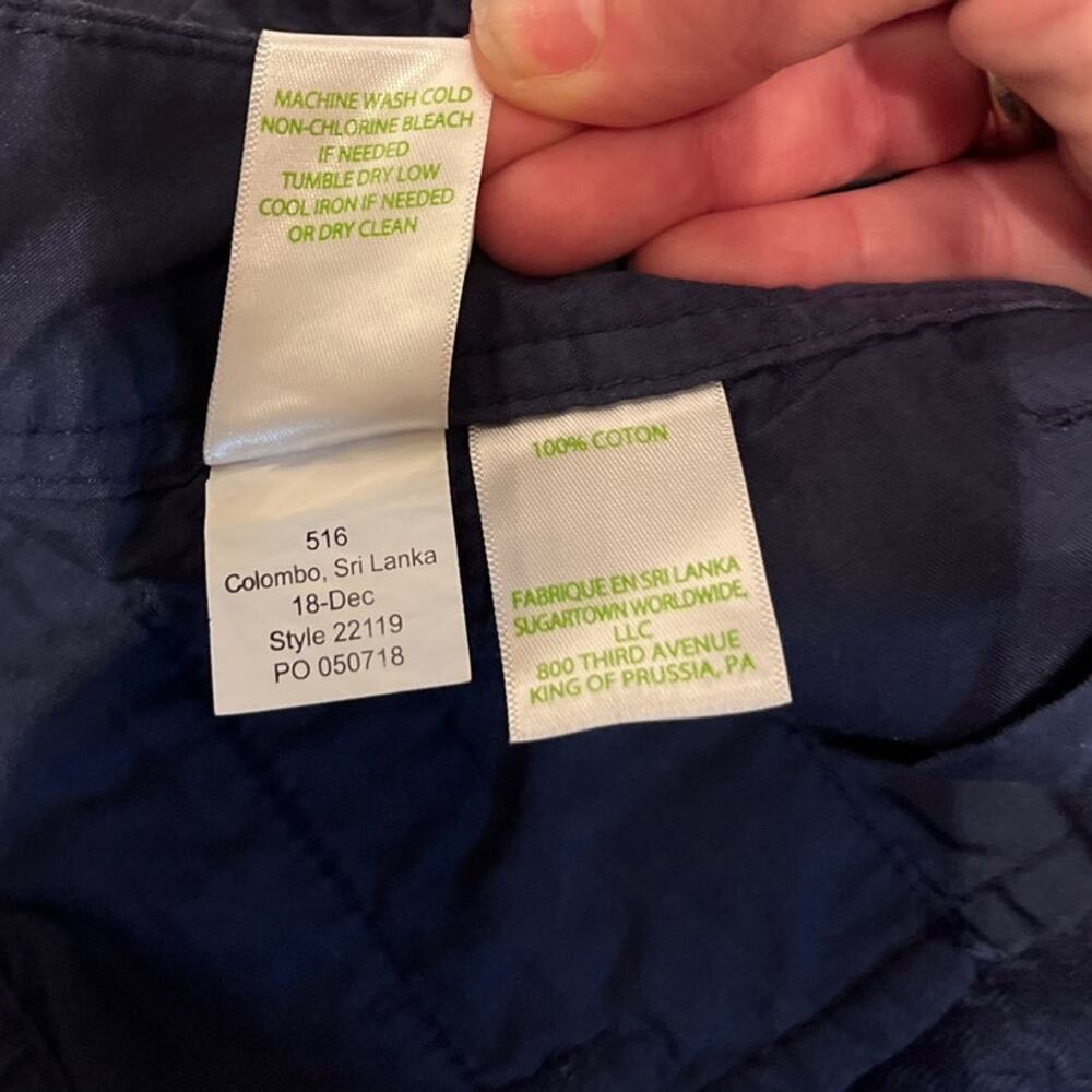 Lilly Pulitzer Callahan  Navy Blue Jacquard Short Size 14 - Picture 6 of 6